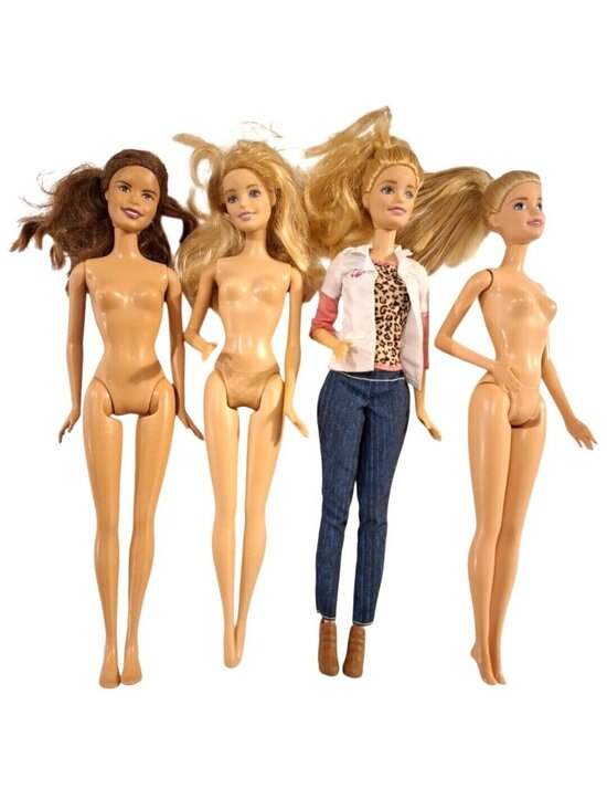 Mattel Other - Barbie Doll Nude Lot 1-2010 3-2013 On Back Of Head 1 Outfit Brunette Blonde